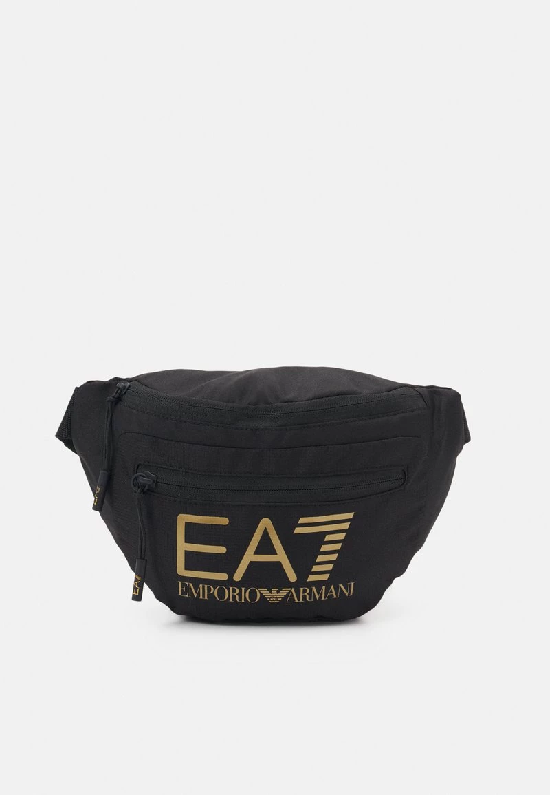 EA7 Emporio Armani BELT BAG UNISEX Sac Banane Black/gold 1 EA7 Emporio Armani BELT BAG UNISEX Sac Banane Black/gold