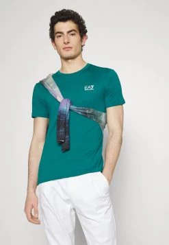 EA7 Emporio Armani Homme T Shirt Basique Green -EA7 Emporio Armani Soldes Magasin fbf98c83216846f2b51848529e4d1ff1