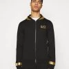 EA7 Emporio Armani Homme Sweat à Capuche Zippé Black/gold