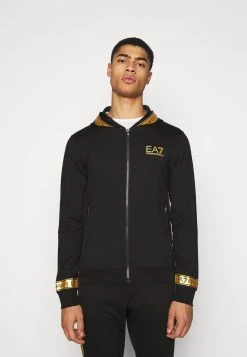 EA7 Emporio Armani Homme Sweat à Capuche Zippé Black/gold