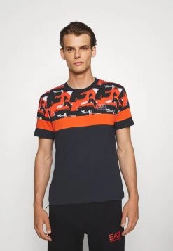 EA7 Emporio Armani T Shirt Imprimé Dark Blue Homme