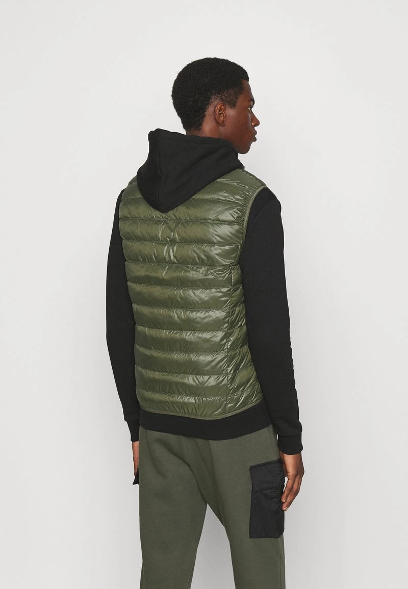 EA7 Emporio Armani DOWN WAIST COAT Veste Sans Manches Olive Homme 3 EA7 Emporio Armani DOWN WAIST COAT Veste Sans Manches Olive Homme – Image 3