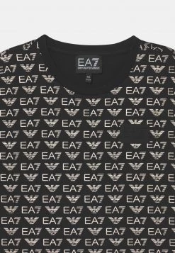 EA7 Emporio Armani MONOGRAM UNISEX T Shirt Imprimé Fancy Black Gold -EA7 Emporio Armani Soldes Magasin 1177d0a04be9429ea72c89d78a37feab