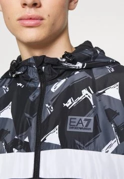 EA7 Emporio Armani Homme Veste Légère Black/white -EA7 Emporio Armani Soldes Magasin 129f97f2b07846e894555ee54bb37b1b