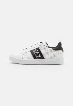 EA7 Emporio Armani UNISEX Baskets Basses White/black/gold