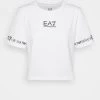 EA7 Emporio Armani T Shirt Imprimé White/black Femme