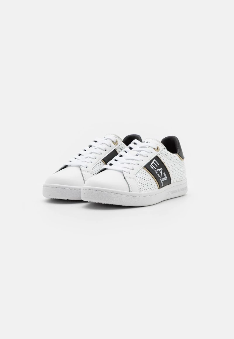 EA7 Emporio Armani UNISEX Baskets Basses White/black/gold 2 EA7 Emporio Armani UNISEX Baskets Basses White/black/gold – Image 2