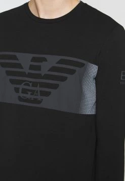 EA7 Emporio Armani Homme T Shirt à Manches Longues Black -EA7 Emporio Armani Soldes Magasin 29f460c265fc42f8b7a6a640a9e099de