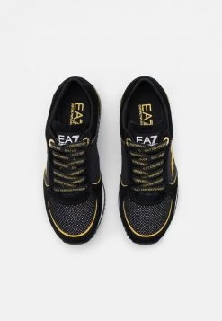 EA7 Emporio Armani UNISEX Baskets Basses Black/gold -EA7 Emporio Armani Soldes Magasin 325b95e10448408da21e368a2fe93598
