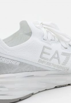 EA7 Emporio Armani UNISEX Baskets Basses White/silver -EA7 Emporio Armani Soldes Magasin 35f94cc0707b4b60bbcdf24d10418c66