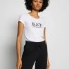 EA7 Emporio Armani T Shirt Imprimé White Black Femme