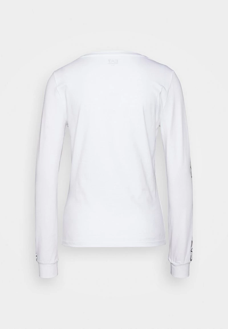 EA7 Emporio Armani T Shirt à Manches Longues White/black Femme 2 EA7 Emporio Armani T Shirt à Manches Longues White/black Femme – Image 2