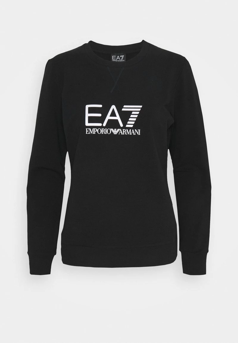 EA7 Emporio Armani Sweatshirt Black/white Femme 1 EA7 Emporio Armani Sweatshirt Black/white Femme