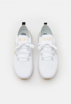 EA7 Emporio Armani UNISEX Baskets Basses White/gold Coloured -EA7 Emporio Armani Soldes Magasin 51fb7b60ba7f46cab5120068944a0a56