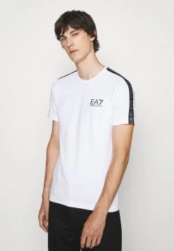 EA7 Emporio Armani T Shirt Imprimé White/black Homme