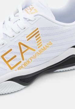 EA7 Emporio Armani TENNIS TECH CLAY Chaussures De Tennis Pour Terre Battueerre Battue White/gold/black Homme -EA7 Emporio Armani Soldes Magasin 58f59700bee4440d8170986fc8443aa9