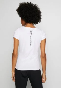 EA7 Emporio Armani T Shirt Imprimé White Black Femme -EA7 Emporio Armani Soldes Magasin 5c0b8fc3b86941b892a2512a5898e1ca