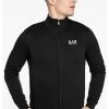 EA7 Emporio Armani EMPORIO ARMANI Sweat à Capuche Zippé Black Homme