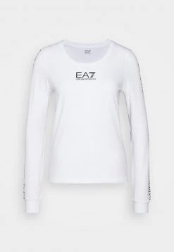 EA7 Emporio Armani T Shirt à Manches Longues White/black Femme