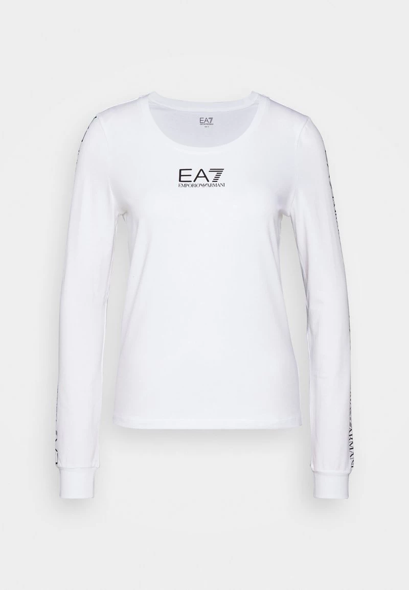 EA7 Emporio Armani T Shirt à Manches Longues White/black Femme 1 EA7 Emporio Armani T Shirt à Manches Longues White/black Femme