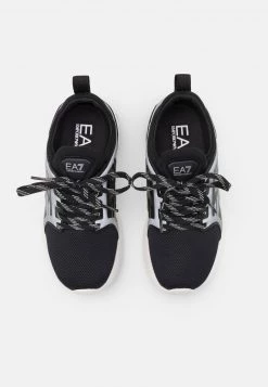 EA7 Emporio Armani UNISEX Baskets Basses Black/silver -EA7 Emporio Armani Soldes Magasin 70b7bde540ec40899b0efedf874b2dcc