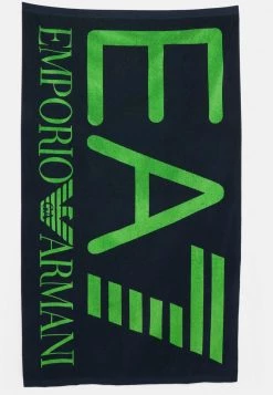 EA7 Emporio Armani SEAWORLD VISIBILITY MENS TOWEL Serviette De Plage Blu Navy Homme