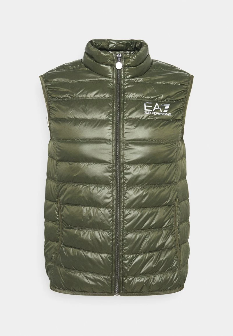 EA7 Emporio Armani DOWN WAIST COAT Veste Sans Manches Olive Homme 5 EA7 Emporio Armani DOWN WAIST COAT Veste Sans Manches Olive Homme – Image 5