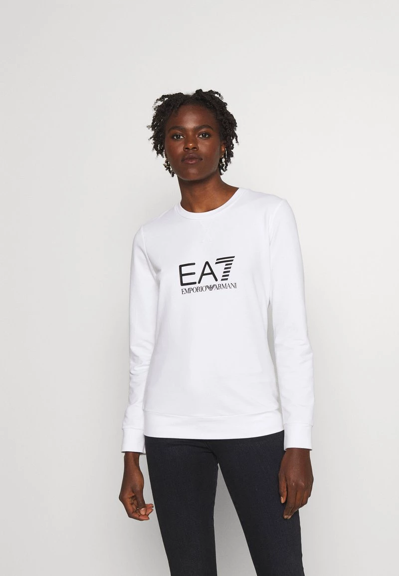 EA7 Emporio Armani Femme Sweatshirt White/black 1 EA7 Emporio Armani Femme Sweatshirt White/black