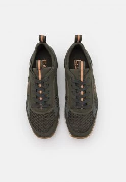 EA7 Emporio Armani Homme Baskets Basses Mottled Olive -EA7 Emporio Armani Soldes Magasin bce9b0ec566b475d97c6c88ce2348709
