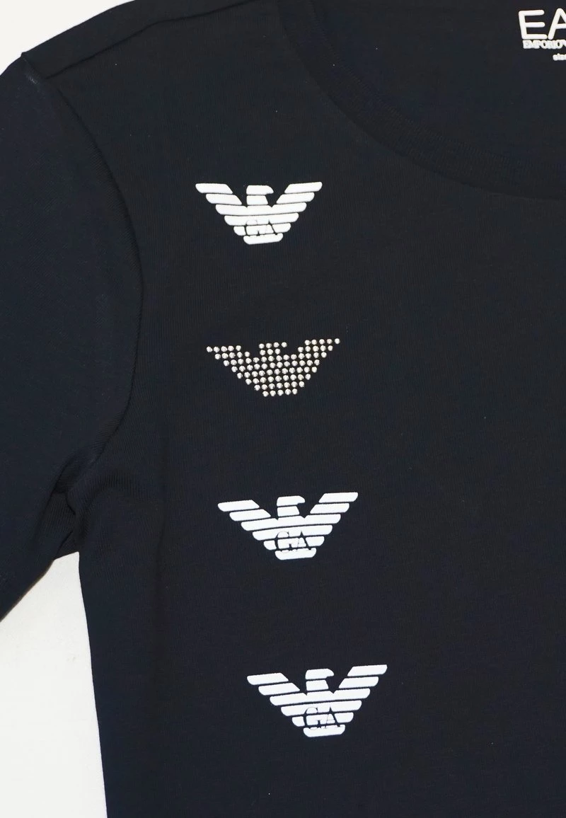 EA7 Emporio Armani Femme T Shirt Imprimé Schwarz 3 EA7 Emporio Armani Femme T Shirt Imprimé Schwarz – Image 3