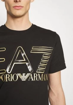 EA7 Emporio Armani Homme T Shirt Imprimé Black -EA7 Emporio Armani Soldes Magasin d98db8445a6e40fd955f6d1e95f2e2bd