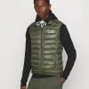 EA7 Emporio Armani DOWN WAIST COAT Veste Sans Manches Olive Homme