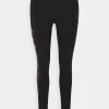 EA7 Emporio Armani Legging Black/rose Red Femme