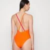 EA7 Emporio Armani SEAWORLD MAXI LOGO WOMENS SWIMSUIT Maillot De Bain Arancio/orange Femme