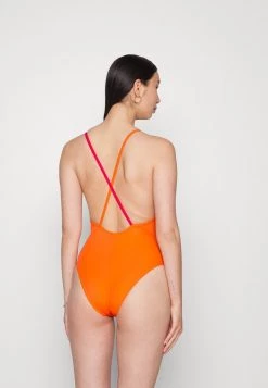 EA7 Emporio Armani SEAWORLD MAXI LOGO WOMENS SWIMSUIT Maillot De Bain Arancio/orange Femme