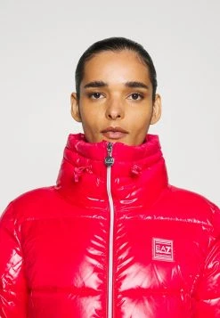 EA7 Emporio Armani Veste D'hiver Rose Red Femme -EA7 Emporio Armani Soldes Magasin dfd53c58ed98495dad19b7d5a16bb83d
