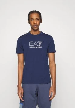 EA7 Emporio Armani T Shirt Imprimé Dark Blue Homme