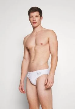 EA7 Emporio Armani Homme SEA WORLD CORE LOW BRIEF Slip De Bain Bianco/silver