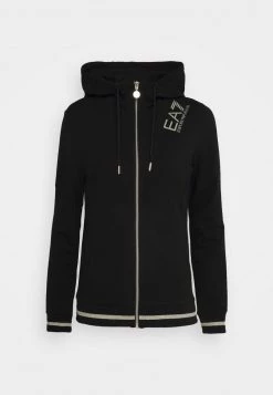 EA7 Emporio Armani Sweat à Capuche Zippé Black Femme